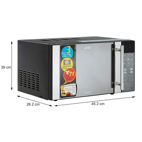 IFB 20 Litres Convection Microwave with Auto Cook Menus, Steam Clean & Child Lock (20BC4, Black) 5 IFB 20 Litres Convection Microwave with Auto Cook Menus, Steam Clean & Child Lock (20BC4, Black)