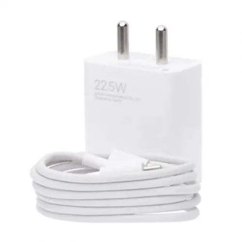 Xiaomi 22.5W Fast Charger Combo with Qualcomm Quick Charge 3.0, 480 MB/s transfer rate (White)