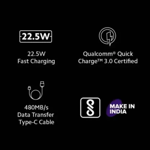 Xiaomi 22.5W Fast Charger Combo with Qualcomm Quick Charge 3.0, 480 MB/s transfer rate (White) 4 Xiaomi 22.5W Fast Charger Combo with Qualcomm Quick Charge 3.0, 480 MB/s transfer rate (White)