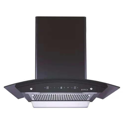 Elica Meteorite ETB Plus Chimney with Stainless Steel + Mirror Finish Glass, 1220 mÂ³/hr Suction Capacity, Baffle Filter, Cassette Filter, LED Lamps