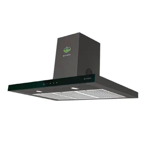 Faber Stilux 90 cm Hood Chimney with 3 layer baffle filter, Touch control, 1095m3/hr Suction power (Black, 3D T2S2 BK TC LTW 90)
