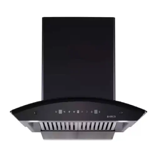 Elica BFCG 600 HAC LTW MS Nero Hood Chimney with One-Touch Heat Auto Clean, Touch Control Panel, Filterless Technology, Motion Sensor, Oil Collector