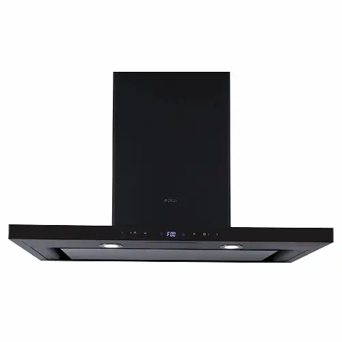 Elica Ismart H4 EDS LTW 90 Nero Spot Hood Chimney with 3D Round Mesh Filter, Intuitive Touch Control with Motion Sensor, Low-noise Operation (Black)