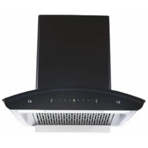Elica Hood Chimney with Filterless, Touch Control, Wall Mount (Black, FLCG 600 HAC LTW MS NERO)