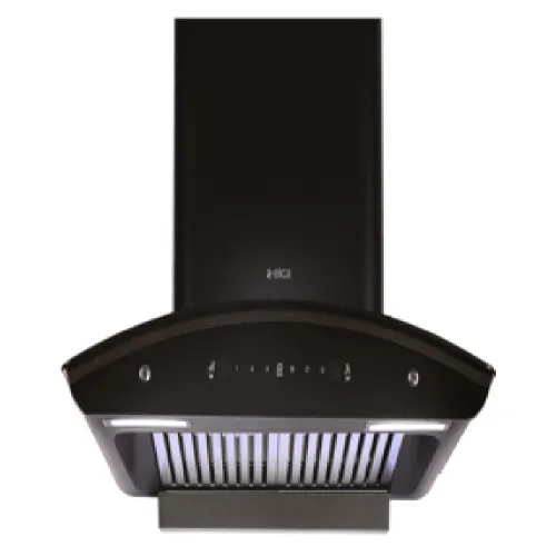Elica Hood Chimney with Touch Control, Baffle Filter, Wall Mount, Nero Finish (Black, BFCG 600 HAC LTW MS NERO)