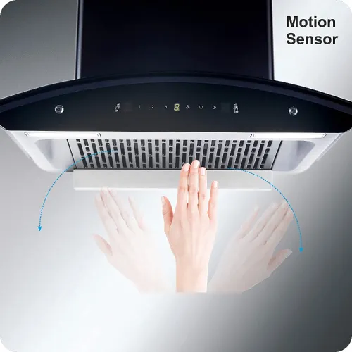 Elica Hood Chimney with 1400m3/hr Suction Power, Wall Mount, Filterless Filter (Black, WDTFLHAC90MSNERO)