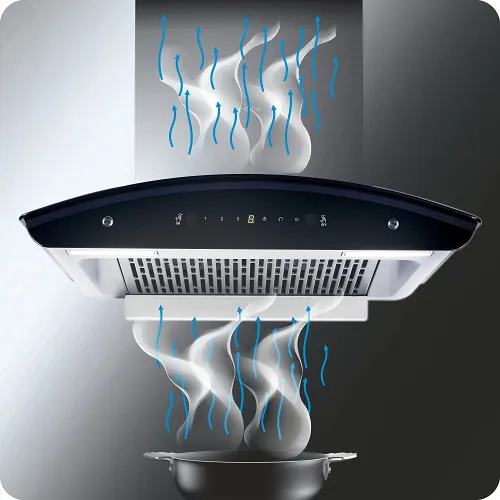 Elica Hood Chimney with 1400m3/hr Suction Power, Wall Mount, Filterless Filter (Black, WDTFLHAC90MSNERO)