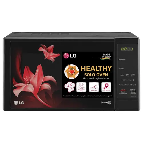LG 20 Litres Solo Microwave Oven with Glass Door, i-wave Technology, Even Reheat & Defrost, Anti Bacterial Cavity, Child Lock (MS2043BR, Black)