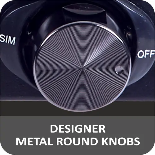 Elica Crest 4 Burners Cooktop with Designer Metal Round Knobs, Forged Brass Burners (Black, CREST 460 J NERO) 5 Elica Crest 4 Burners Cooktop with Designer Metal Round Knobs, Forged Brass Burners (Black, CREST 460 J NERO)