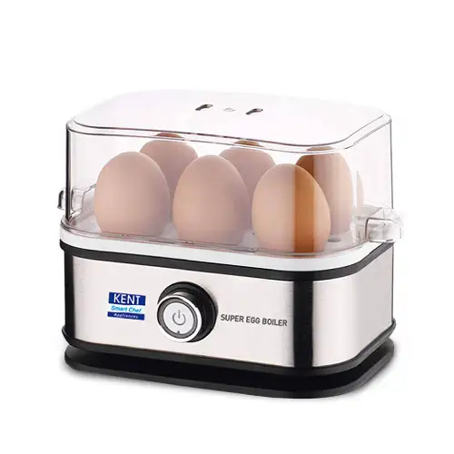 Kent Super Egg Boiler with 3 Boiling Modes, 400 Watts, Stainless Steel Body, Automatic Power-Off, Overheating Protection, 6 Eggs At a Time