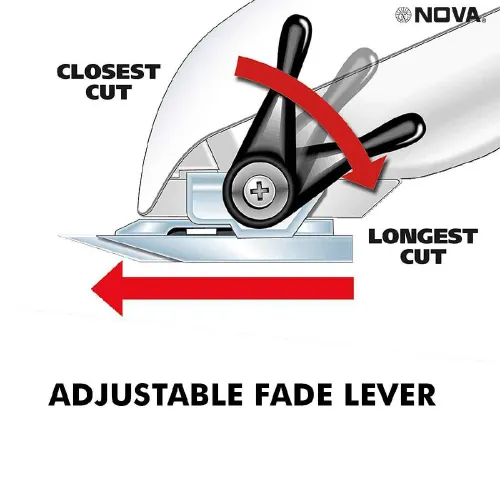 Nova Professional Hair Clipper with 5 Length Setting, Ultra Sharp Blades, White (NHT-1083)