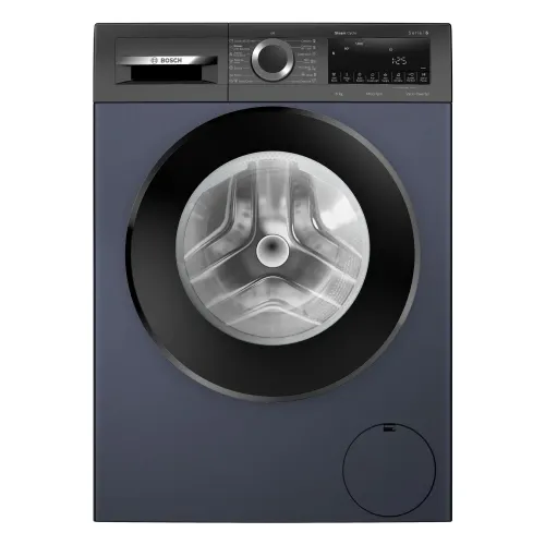 Bosch 8 KG Fully Automatic Front Load Washing Machine | Anti Wrinkle | Anti Tangle | Anti Stain Program | 1400 RPM Spin Speed (WGA1340TIN, Black Grey)