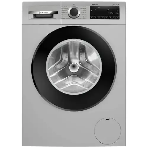 Bosch 8 KG Fully Automatic Front Load Washing Machine | Anti Wrinkle| Anti Stain Program| Auto Stain Removal| 1200 RPM Spin Speed (WGA1320SIN, Silver)