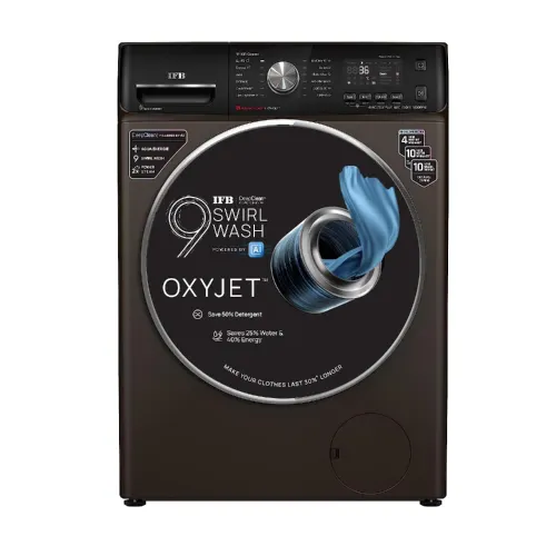 IFB 10 KG 5 Star AI Eco Inverter Fully Automatic Front Load Washing Machine | Oxyjetâ?9 Swirl Wash | 4 Years Warranty (Executive Plus MXC 1014, Mocha)