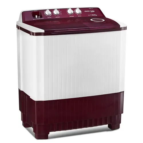 Voltas Beko 14 KG 5 Star Semi Automatic Top Load Washing Machine| Fast Dry Technology| Double WaterFall| Double Casette Filter (WTT140ABRT, Burgundy)
