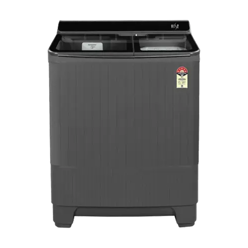Vise 9 KG Semi Automatic Top Load Washing Mahine| Magic Filter with Brush| 4 Wash Programs| Hidden Knob Control| Rust Free Fiber Body (VSSA90VGB,Grey)