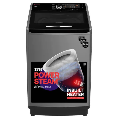 IFB 10 KG 5 Star Fully Automatic Top Load Washing Machine| Powered by AI| In-Built Heater| Power Steam®| 4 Years Warranty (TL - SIBS 10 kg Aqua, Inox)