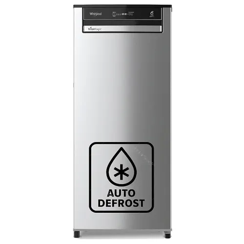 Whirlpool 192 Litres 3 Star Vitamagic Pro Direct Cool Single Door Refrigerator | Auto Defrost Technology | Smart UI Panel (215 VMPRO PRM 3S ALPHA STEEL-Z)