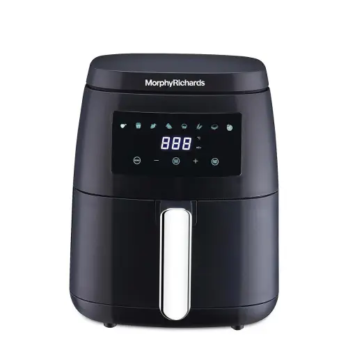 Morphy Richards Digital 5 Litres Air Fryer with Adjustable Time, Temperature Control, 8 Pre-Set Menus (Black)