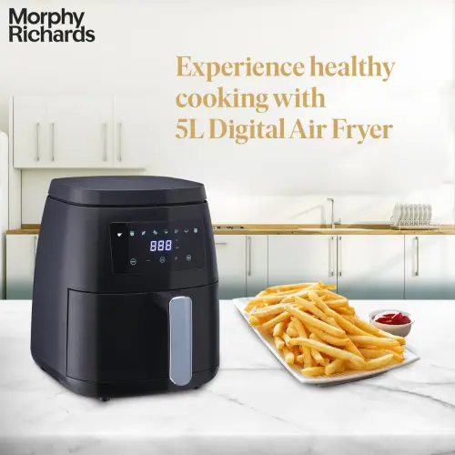 Morphy Richards Digital 5 Litres Air Fryer with Adjustable Time, Temperature Control, 8 Pre-Set Menus (Black) 2 Morphy Richards Digital 5 Litres Air Fryer with Adjustable Time, Temperature Control, 8 Pre-Set Menus (Black)