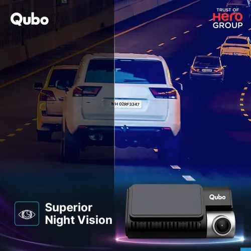 Qubo Smart Dashcam Pro 3K with Built-in Wi-Fi & GPS | Sony IMX335 Sensor | Superior Night Vision (Black) 4 Qubo Smart Dashcam Pro 3K with Built-in Wi-Fi & GPS | Sony IMX335 Sensor | Superior Night Vision (Black)