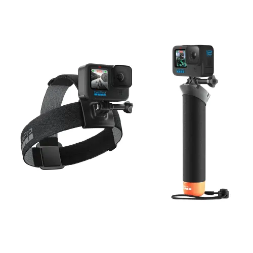 GoPro HERO12 Black Waterproof Action Camera + Accessories Bundle with 5.3K60 Ultra HD Video, 27MP Photos, 1080p Live Streaming, Enduro Battery (Black)