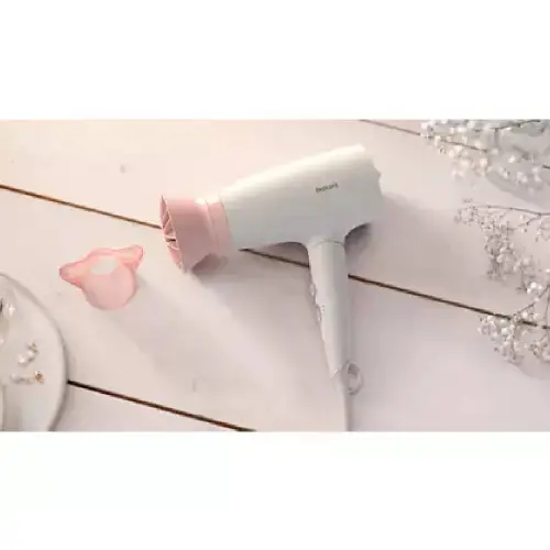 Philips 3000 Series Hair Dryer with 3 Temperature Settings, White & Pink (BHD308-30HAIRDRYER) 7 Philips 3000 Series Hair Dryer with 3 Temperature Settings, White & Pink (BHD308-30HAIRDRYER)