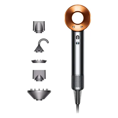 Dyson Supersonic 1380 W Hair Dryer with 4 Precise Heat Setting, Nickel & Copper (389934-01)
