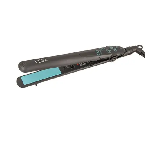 Vega Shine-On Hair Straightener with Ceramic Coated Plates, 2 Temperature Settings, Black (VHSH-34)
