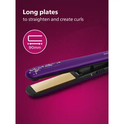 Philips Hair Straightener with Silk Protect Technology, 2 Temperature Settings, Purple (BHS336) 4 Philips Hair Straightener with Silk Protect Technology, 2 Temperature Settings, Purple (BHS336)
