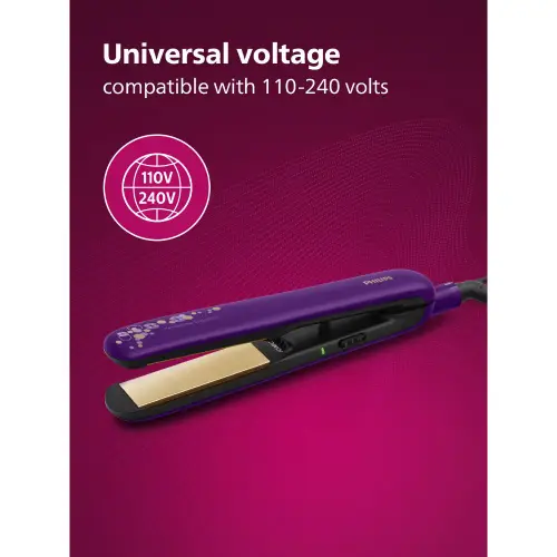 Philips Hair Straightener with Silk Protect Technology, 2 Temperature Settings, Purple (BHS336) 6 Philips Hair Straightener with Silk Protect Technology, 2 Temperature Settings, Purple (BHS336)