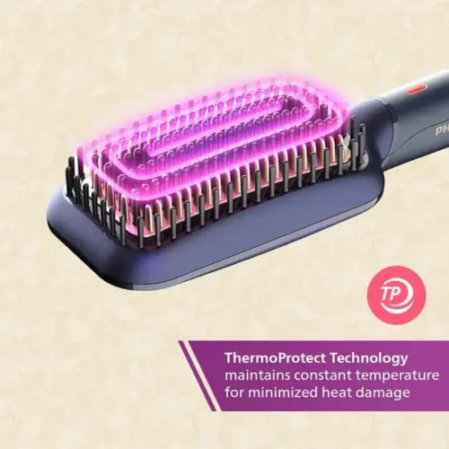 Philips Heated Straightning Brush with Silk Protect technology, Blue (BHH885/10) 11 Philips Heated Straightning Brush with Silk Protect technology, Blue (BHH885/10)