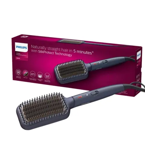 Philips Heated Straightning Brush with Silk Protect technology, Blue (BHH885/10) 5 Philips Heated Straightning Brush with Silk Protect technology, Blue (BHH885/10)
