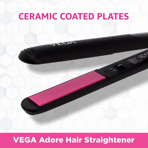 Vega Adore Hair Straightener with One Heat Setting, Black (VHSH18) 9 Vega Adore Hair Straightener with One Heat Setting, Black (VHSH18)