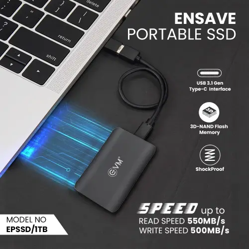 EVM Ensave Portable 1 TB SSD