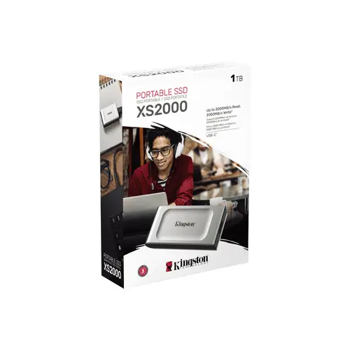 Kingston XS2000 1TB External Solid State Drive (SSD) SXS2000/1000G USB Type-C 3.2 Gen 2x2 Portable Drive (Silver) 4 Kingston XS2000 1TB External Solid State Drive (SSD) SXS2000/1000G USB Type-C 3.2 Gen 2x2 Portable Drive (Silver)