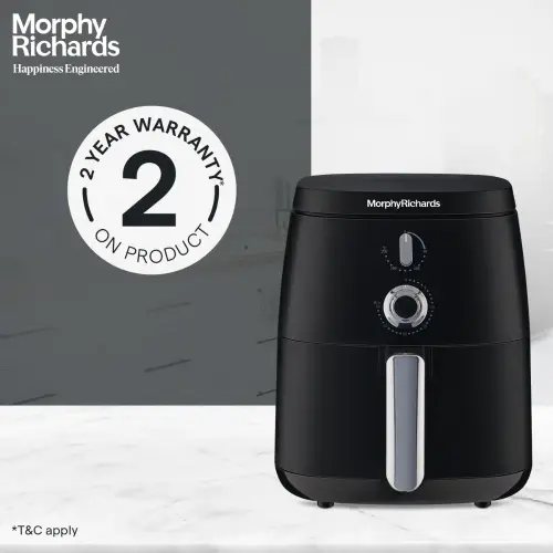 Morphy Richards Classic 5 Litres Air Fryer with Adjustable Temperature, Timer Control, Cool Touch Handle (Black) 5 Morphy Richards Classic 5 Litres Air Fryer with Adjustable Temperature, Timer Control, Cool Touch Handle (Black)
