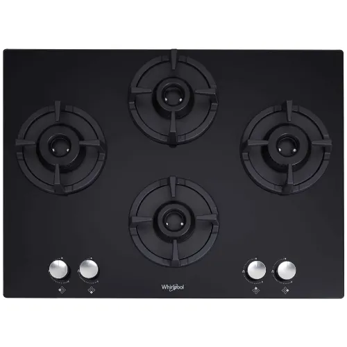 Whirlpool Elite Hybrid 704 MT Built In HOB with Heat Resistant Knobs, High Efficiency Multi-ring Burner, Cast Iron Grid Pan, Hybrid Design (Black)