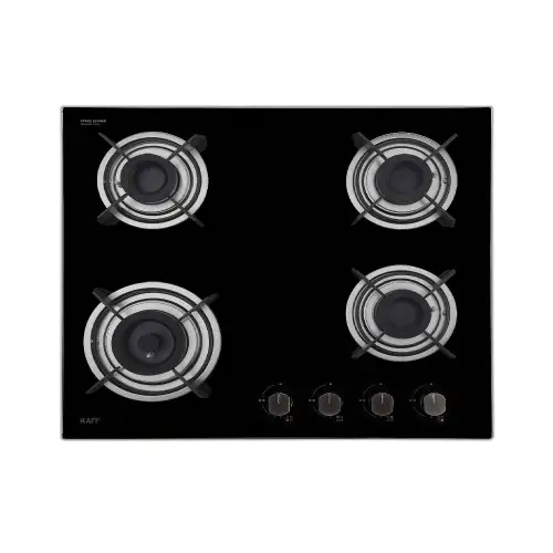Kaff Hob with Enameled Matt Finish Grills, Stainless Steel Drip Tray (HBR 604 A)