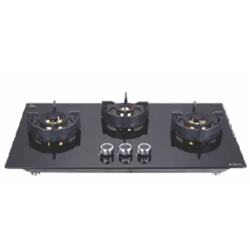 Elica Built in Hob with 3 Brass Burner, Cast Iron Pan Support, Auto Ignition (Black)