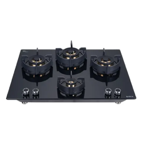 Elica Built in Hob with Auto Ignition, Cast Iron Pan Support, 4 Brass Burner (Black, FLEXIDFSFB4B91TX)