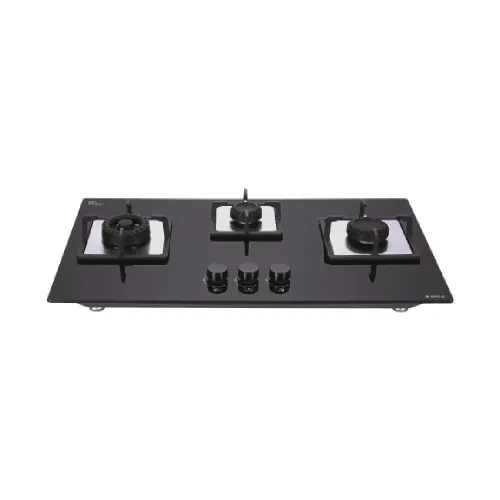 Elica Built in Hob with Cast iron pan support, Brass Burner, Auto ignition, 3 Burners (Black, FLEXISWIRL3B75MTNX)