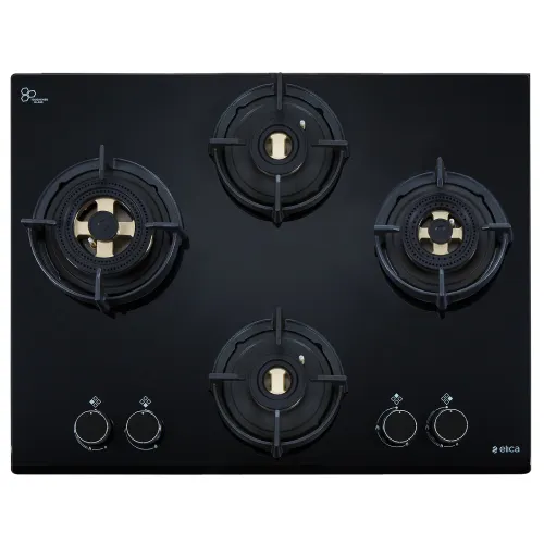 Elica 60 cm Built in Hob with Auto Ignition, Full Brass Burner (Black, FLEXIDFSFB4B60DX)