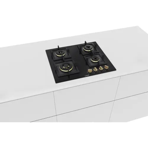 Bosch 60 cm Series 4 Gas Built-in Hob with 4 Burners, Flame Failure Safety Device (Black, PNH6B6F20I) 5 Bosch 60 cm Series 4 Gas Built-in Hob with 4 Burners, Flame Failure Safety Device (Black, PNH6B6F20I)