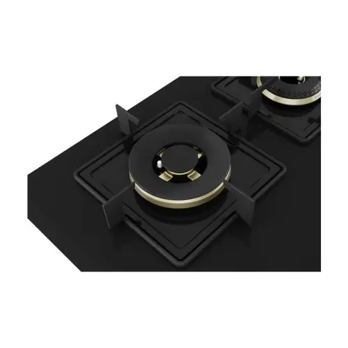 Bosch 4 Burner Gas Hob with Auto Ignition, 2D Ring Burner, Heat Shields and Enameled Pan Support (PNH6B6F10I)