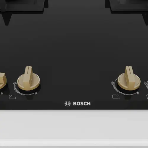 Bosch Series 4 Built in Hob 90 cm Tempered Glass, Flame failure safety device, 4 Burner (Black, PNF9B6F20I)