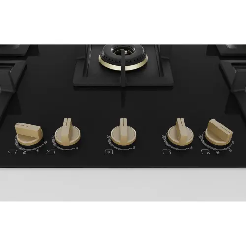 Bosch Series 6 Built in Hob 90 cm Tempered Glass, Flame failure safety device, 5 Burner (Black, PNV9B6G20I)