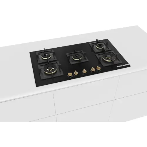 Bosch Series 6 Built in Hob 90 cm Tempered Glass, Flame failure safety device, 5 Burner (Black, PNV9B6G20I) 6 Bosch Series 6 Built in Hob 90 cm Tempered Glass, Flame failure safety device, 5 Burner (Black, PNV9B6G20I)