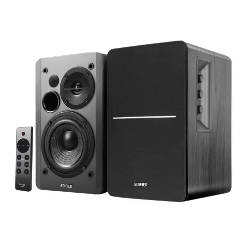 EDIFIER Bookshelf Wireless Speaker with 24 watts RMS power output, 5-Inch Bass Driver, 1-inch tweeter (R1280DBs, Black)