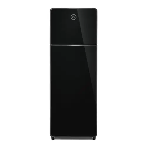 Godrej 272 Litres 2 Star Frost Free Double Door Refrigerator | Advanced Inverter Tecnholgy | Glass Door Finish (RT Eon Crystal 310B RI OB, Onyx Black)